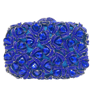Pochette <span class=keywords><strong>de</strong></span> Soirée <span class=keywords><strong>de</strong></span> Luxe pour Femme, Entièrement Ornée <span class=keywords><strong>de</strong></span> Cristaux et <span class=keywords><strong>de</strong></span> Pierres, Motif Floral, Nouveau Modèle, avec Chaînes, pour la Mode du Soir - Product Image 5