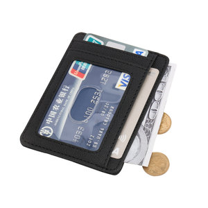 Tùy chỉnh da mềm chất liệu túi phía trước <span class=keywords><strong>RFID</strong></span> chặn tối giản mỏng ví cho Mens thẻ tín dụng - Product Image 3