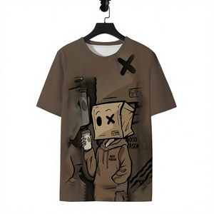 T-Shirt da Uomo Personalizzata con Stampa 3D di Motivi <span class=keywords><strong>Anime</strong></span> e Cartoni, Collo Tondo, Vestibilità Comoda in Poliestere - Product Image 1