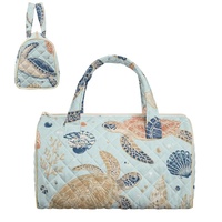 Sac à main brodé personnalisé avec imprimé tortue hawaïenne et motif floral Hibiscus des Fidji pour le shopping, les voyages et le quotidien