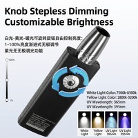 Lampe torche porte-clés rechargeable en alliage d'aluminium, avec gravure personnalisée, UV 365nm, pour test de gemmes, en gros, pour mariage, coffret cadeau, cadeau invité, fête