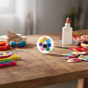 Iln Bolita Pompom 0,8 cm Colori Misti 100 Pezzi Decorazioni per Artigianato - Product Image 3