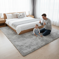 Tapis de chambre en polyester tie-dye, tissé, doux, confortable, moelleux, à poils épais, résistant aux taches, antidérapant, adapté aux animaux domestiques, pour la maison