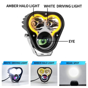Nouvel Arrivage : Accessoires de Phares LED Dynamiques RVB pour Camion, Clignotants 12V Personnalisés, Écran d'Affichage Demon, Lumière LED Effet Œil de Diable pour Voiture - Product Image 2