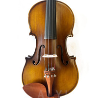 Violon acoustique de haute qualité 4/4 taille pleine en bois massif d'érable avec étui et archet