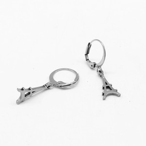 Pendientes colgantes de acero inoxidable con forma de Torre Eiffel de yunnique para mujer, joyería de regalo, pendientes colgantes de moda - Product Image 5