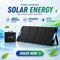Module solaire pliable JiYao 480W, rendement de 25%, haute performance, 128 cellules, noir, systèmes RV, applications marines, extérieur