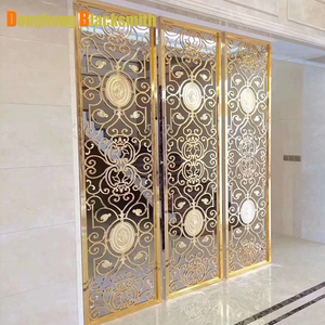 Manufacturers Art Stainless Steel Divider Metal Mesh <strong>Screen</strong> Laser Cut Hollow Cutout <strong>Partition</strong> for Office Engineering Decoration - Product Image 4