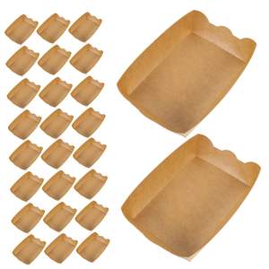 Bandeja de sushi desechable personalizada de alta calidad, barco de papel Kraft, caja de embalaje de alimentos, cesta de cartón de calidad para patatas fritas - Product Image 1