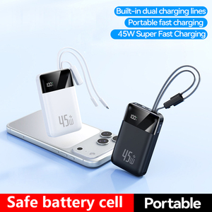 TDX TD2ชาร์จเร็ว15W/27W/36W/45W Type-C ขนาด20000mAh ความจุขนาดใหญ่<span class=keywords><strong>แบ</strong></span>บพกพาโปร่งใสขนาดเล็ก2-in-1<span class=keywords><strong>สาย</strong></span>ดิจิ<span class=keywords><strong>ต</strong></span>อล - Product Image 6