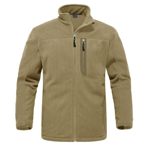 Veste polaire zippée légère et respirante pour homme, idéale pour le sport, la randonnée et les activités de plein air au printemps, avec col montant et poches avant zippées - Product Image 1