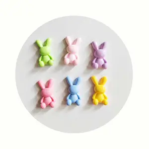 Cartoon Animal Rabbit Kawaii Flatback Resin Charm DIY Jewelry Hairpin Accessories Embellishments For Scrapbooking