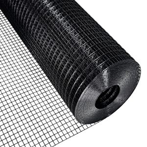 Malla de Alambre Recubierta de Vinilo Negro de Calibre 19, Malla de PVC para Ferretería, Malla de Alambre Soldada de 1/2 Pulgada, Rollo de Malla para Cercas, Malla para Gallinero, Red para Jaulas de Conejos - Product Image 1