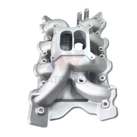 Nuevo Colector de Admisión MATCHWAY Performance para Motor de Bloque Pequeño 302 351 Cleveland, de Aluminio Satinado de Doble Plano con Espacio de Aire