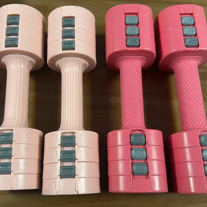 Ensemble d'haltères réglables en acier de 5kg, poignée antidérapante portable, poids libres pour hommes et femmes, entraînement de fitness et de musculation - Product Image 1