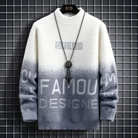 Pull cardigan d'hiver pour homme en polyester/coton, motif tricoté 3D, manches trois quarts, boutons décoratifs, respirant et élégant