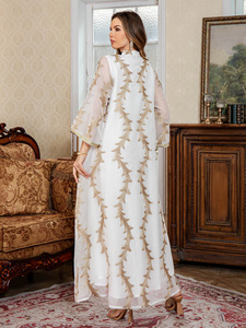 <strong>Abaya</strong> 2025 Pleated Large Size Modest Coat Style Long Robe Pour Femme Casual Muslim Elegent Abayas for Tall Ladies - Product Image 5