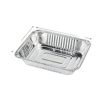 Barquette rectangulaire en aluminium 8011 FOIL 9x13 pouces avec couvercle, 118 oz/3500 ml, demi-taille, robuste, jetable, de qualité alimentaire