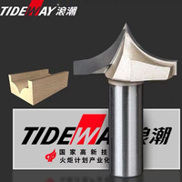 TIDEWAY Fraise à sculpter à pointe en carbure, à bec effilé, queue de 6,35 mm (1/4 pouce), pour gravure sur bois CNC et fraisage de détails, OEM