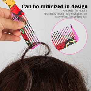 Sikat pembersih rambut grafiti pria, alat perawatan jenggot & jenggot plastik 2 in 1 - Product Image 5