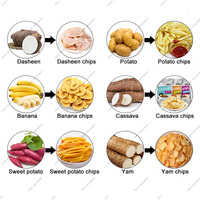 Ligne de production de frites entièrement automatique Nouvelle condition Banana Yam Machine à chips et chips de pommes de terre
