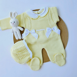 Kaiyue nuova di alta qualità per neonati bambino caldo Footie pagliaccetto con Set di cappello per neonati bambine Set regalo per neonati - Product Image 4