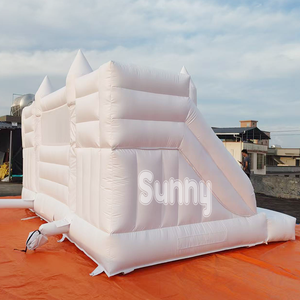 Château gonflable commercial avec double toboggan, château de saut gonflable blanc pour adultes, château gonflable de mariage à <span class=keywords><strong>vendre</strong></span> - Product Image 5