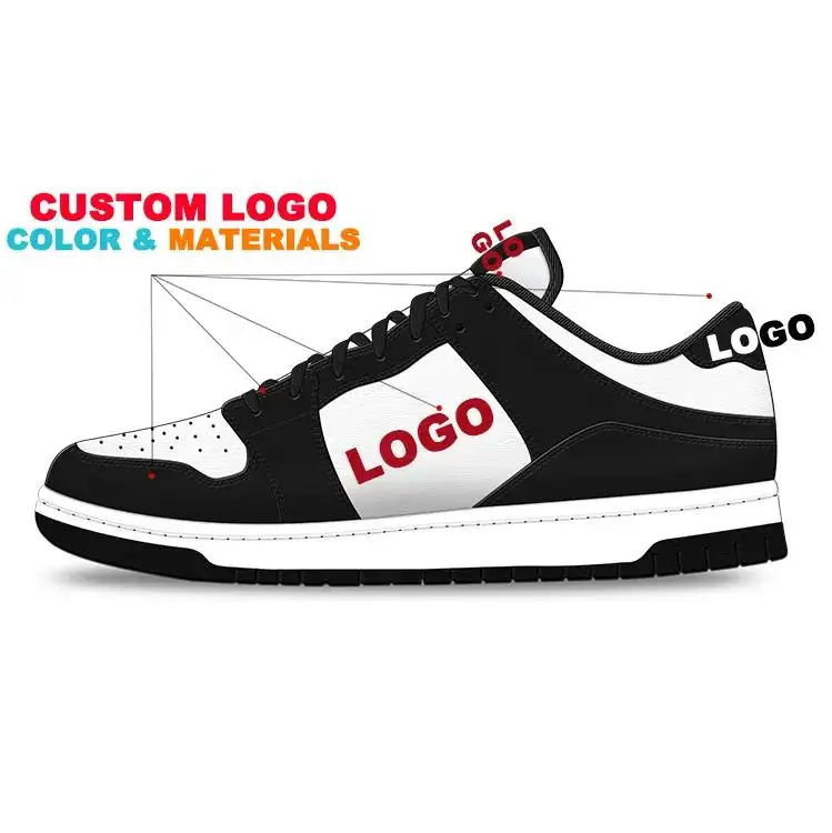 2023 recommend men skateboarding Factory Wholesale High Quality Custom Your Logo Leather Men's Retro High Low Running Basketball