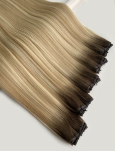 Cheveux humains vierges 2025 pour extensions, extrémités doublement tirées, trame Genius, application facile et chute de cheveux peu fréquente - Product Image 1