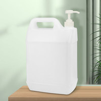 Ensemble de bouteilles distributrices de lessive, de savon et d'assouplissant pour tissus, personnalisées, vides, de grande capacité (5L), en plastique avec pompe