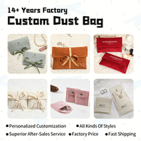 Pochettes à bijoux en coton blanc avec logo personnalisé, sacs à cordon écologiques, petits sacs anti-poussière pour accessoires de luxe
