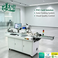 Machine de fabrication automatique de cartes PVC en ligne avec marquage laser UV, lecture de codes QR et fonction de contrôle visuel