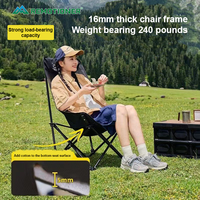 Großhandel Custom Taller Breiter Outdoor Klapp Camping Stuhl Multifunktion ale tragbare Liege Moon Chair