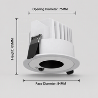 Plafonnier LED encastré à détecteur de mouvement PIR, projecteur de plafond à angle de faisceau, lampe à induction humaine pour couloir et cage d'escalier