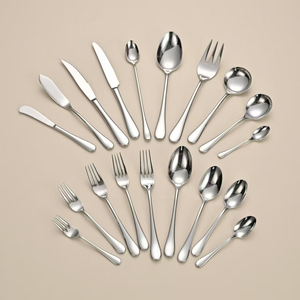 Cubiertos Clásicos de Acero Inoxidable 304, Cuchara, Tenedor y Cuchillo, Juego de Cubiertos para Hotel, Cubiertos Pesados para Bodas y Eventos - Product Image 1