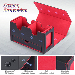 YY กล่องสำรับ TCG หนังกันน้ำใส่การ์ด200 + สองแขนพร้อมช่องผู้บัญชาการคู่ - Product Image 5