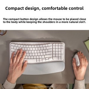 <span class=keywords><strong>Clavier</strong></span> d'ordinateur portable ergonomique sans fil <span class=keywords><strong>Logitech</strong></span> New Wave avec touches à membrane programmables, design non mécanique pleine taille - Product Image 5