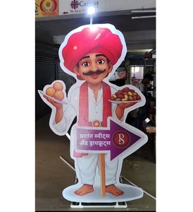 Standee personnalisé de dessin animé de poignée de main Taille et conception personnalisées disponibles pour les événements d'affaires et les affichages - Product Image 3