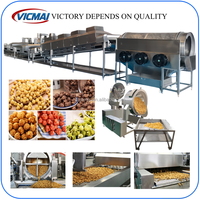 Industriële popcornmachine 50kg/uur automatische gas-elektrische caramel popcorn productielijn voor popcornfabriek