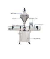 Machine de remplissage automatique de poudre de protéines de coco en bouteilles et bocaux de 100 à 1000 g avec vis sans fin - Prix