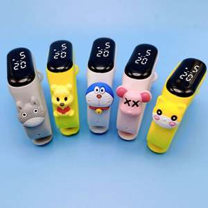 Montres pour enfants, affichage LED électronique numérique en plastique, étanches 20 BAR, ovales, surveillance de la santé, mignonnes, dessins animés, cadeau de vacances - Product Image 4
