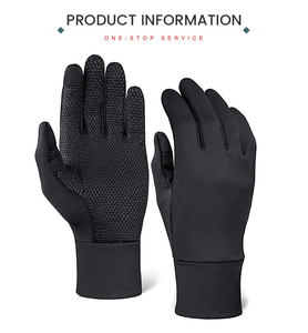 Gants de sécurité unisexes imperméables, coupe-vent, compatibles avec les écrans tactiles, antidérapants, à doigts entiers, chauds, pour les sports d'hiver, nouveaux, noirs, en gros - Product Image 4
