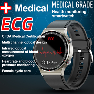 Nuovo Smartwatch ECG per Uomini <span class=keywords><strong>e</strong></span> Donne, Anziani, Salute, BLE, Chiamate, Monitoraggio Frequenza Cardiaca, Sonno, Pressione Sanguigna - Product Image 2