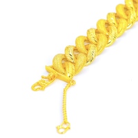 Bracelet unisexe classique hip-hop/rock en laiton plaqué or 24 carats, largeur 20 mm, bijoux fantaisie, cadeau, marque E