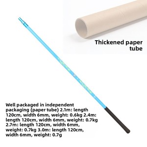 Canne de pêche en carbone légère, rigide, pliable, télescopique, en alliage d'aluminium, tête de filet de compétition, longueur réglable - Product Image 3