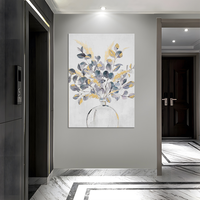 Vente en gros 100% fleurs faites à la main peinture à l'huile Home Decor abstrait fleur art toile peinture à l'huile