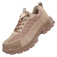 Chaussures de sécurité pour hommes en daim isolées pour l'été, respirantes, résistantes aux chocs, avec embout en acier, pour électriciens