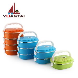 El más nuevo estilo 1/2/3/4 capa forma de rectángulo de acero inoxidable caja de almuerzo caja de tiffin portador - Product Image 6