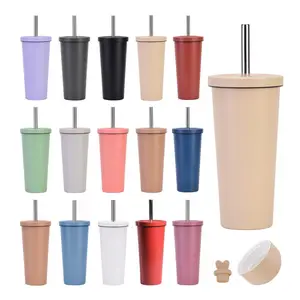 USA Warehouse Double Wall Tumbler 24oz Glitter Cups Stainless Steel Tumbler In Bulk Wholesale Studded Tumbler With Straw