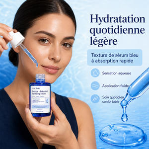 Sérum facial anti-âge premium raffermissant et éclaircissant pour peaux abîmées, réparateur cutané, à base de peptides longue durée et d'acide hyaluronique, pour tous types de peaux - Product Image 6